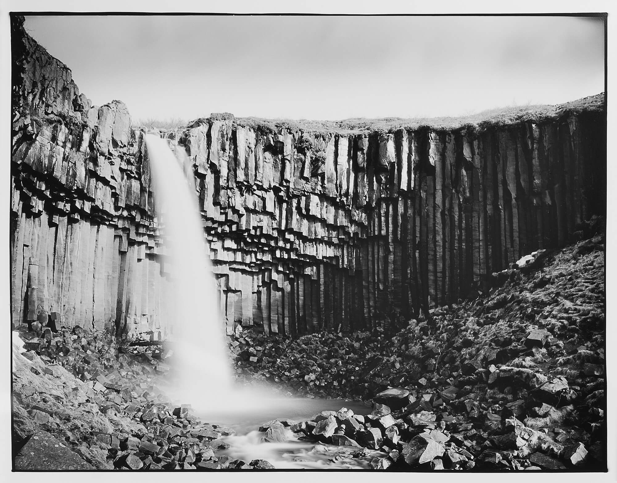 Wasserfall Island Waterfall, Island , Silvergelatine Print