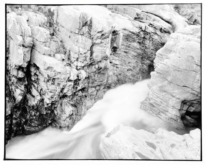 Maggia Schlucht canyon , Print schwarz weiss , baryt selenium toning Maggia Canyon