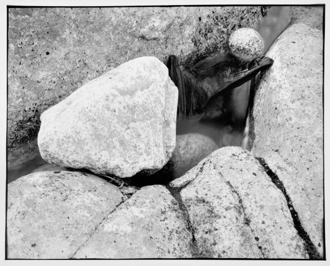 Fine Art Print selenium toning, water and stones, fiber base silver gelatin paper